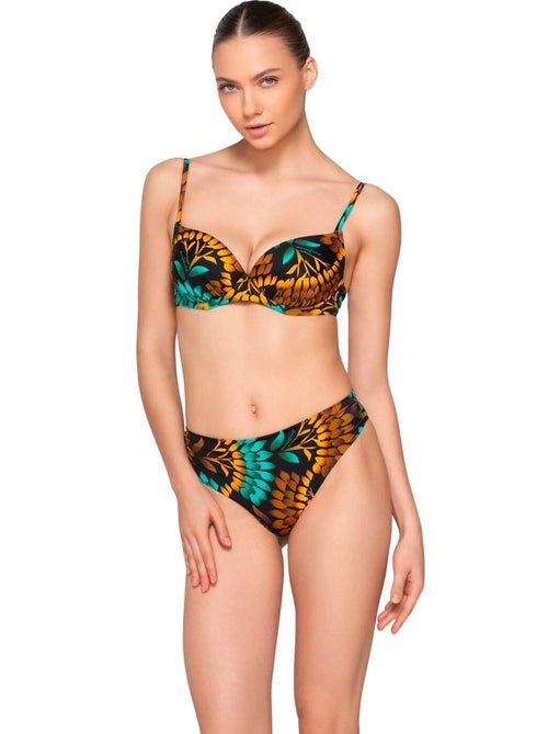 Bas maillot slip de bain 5cm plissé EMERALD - Kiabi