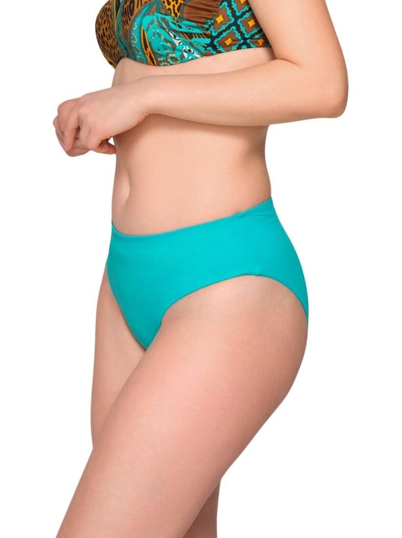 Bas maillot slip de bain 7cm JADE Bleu turquoise - Kiabi