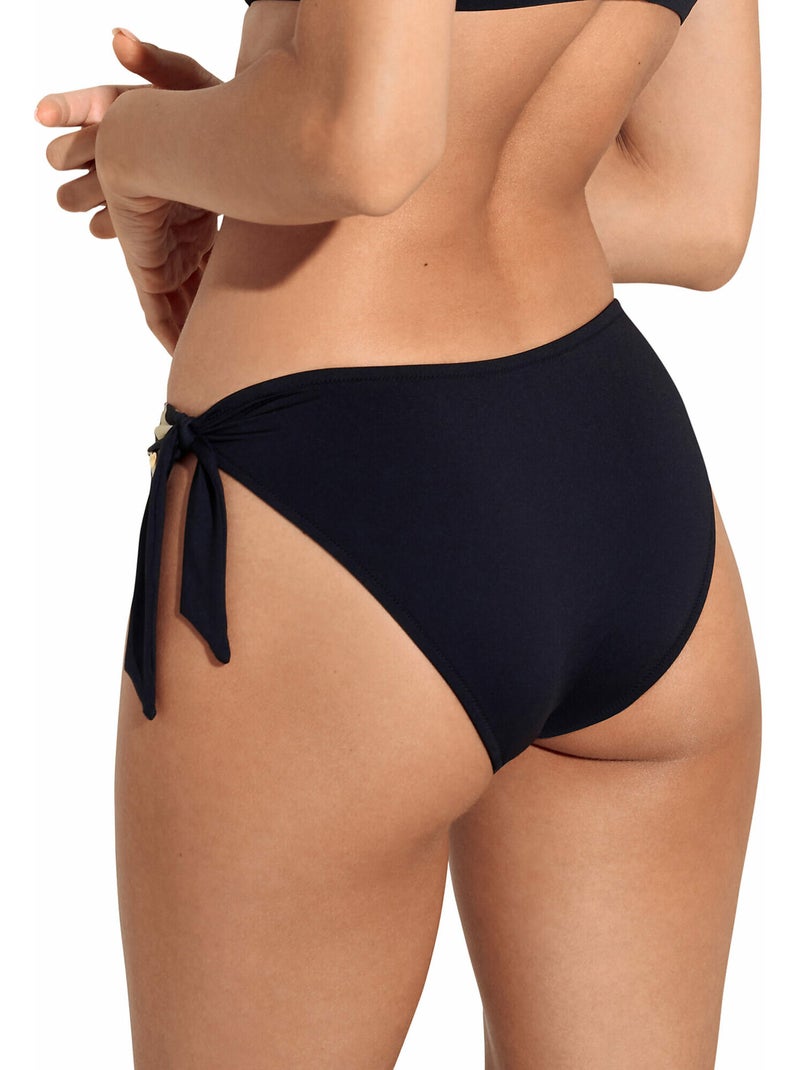 Bas maillot slip de bain à nouettes amovibles Iceland Noir - Kiabi