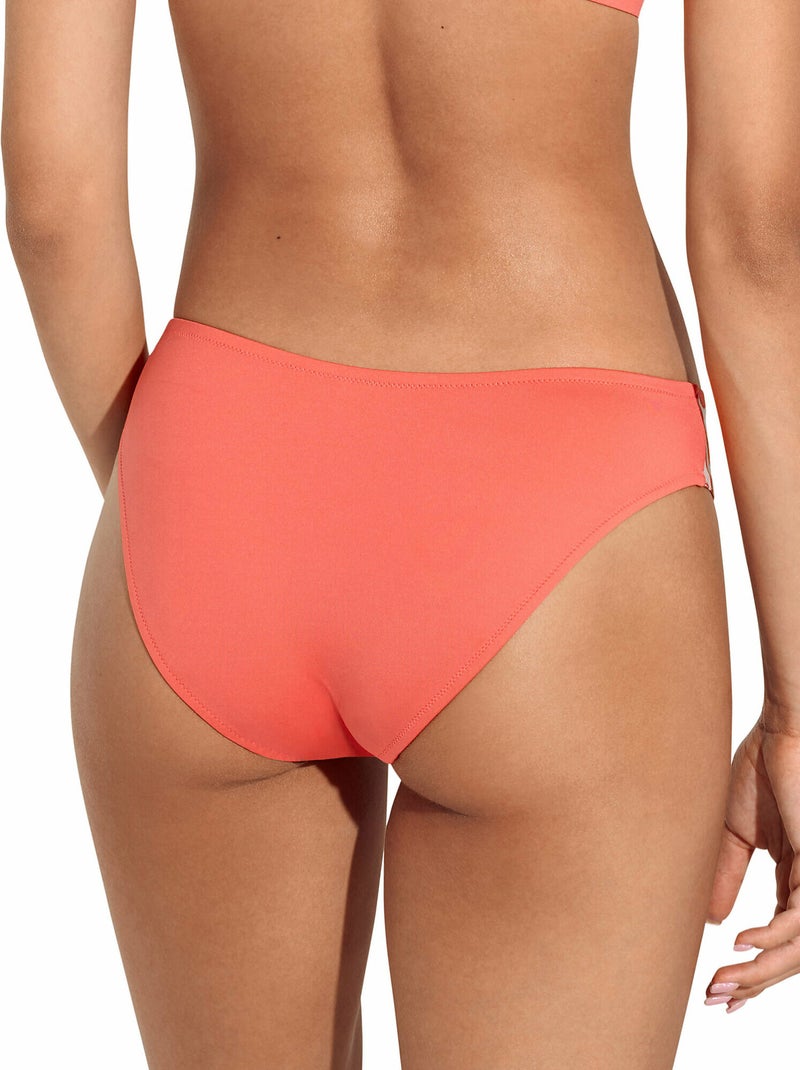 Bas maillot slip de bain à nouettes amovibles Iceland Orange - Kiabi