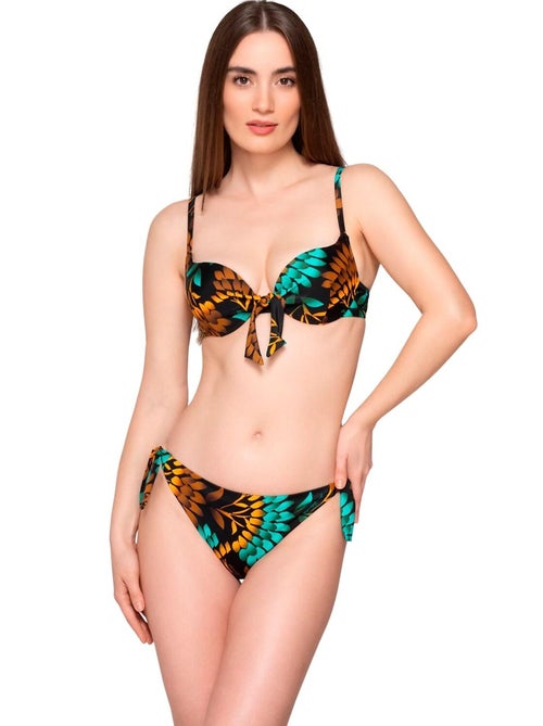 Bas maillot slip de bain à nouettes EMERALD - Kiabi