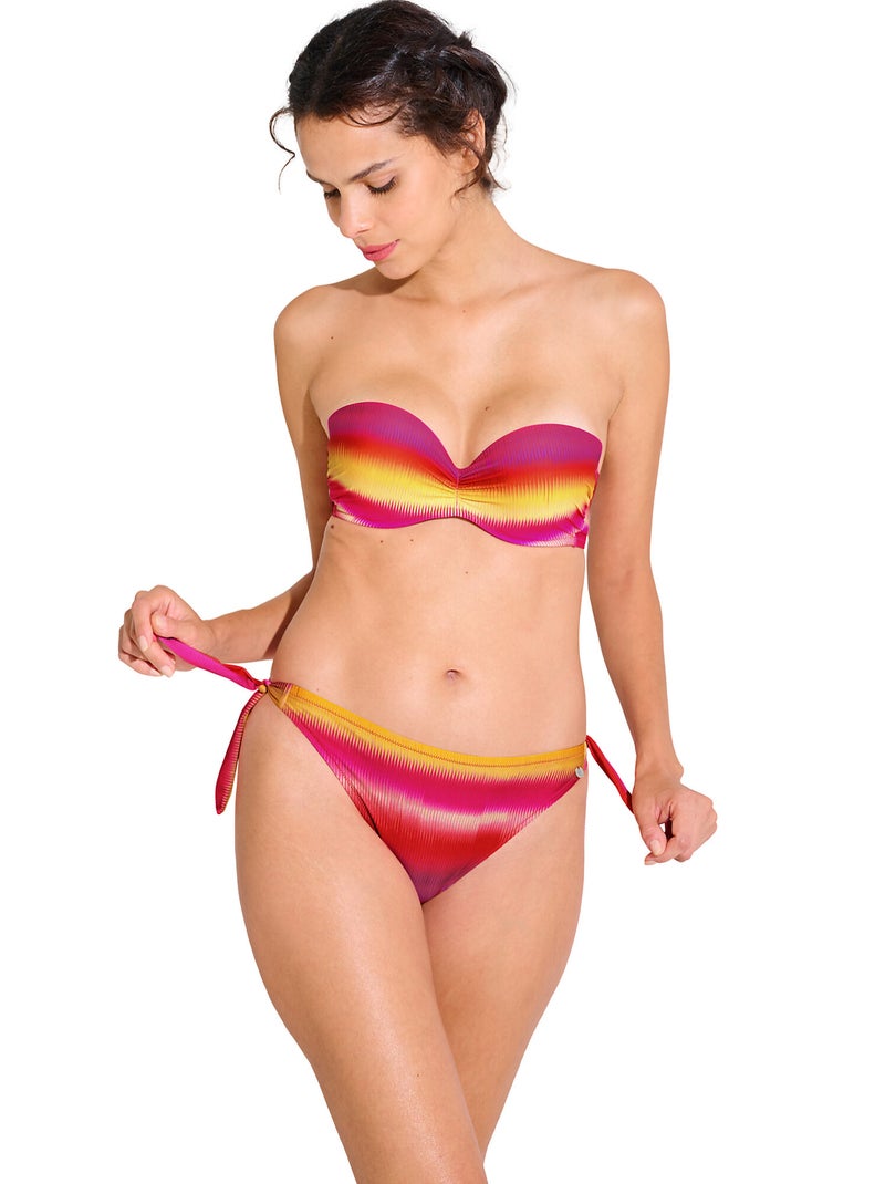 Bas maillot slip de bain à nouettes OSAKA Rose - Kiabi