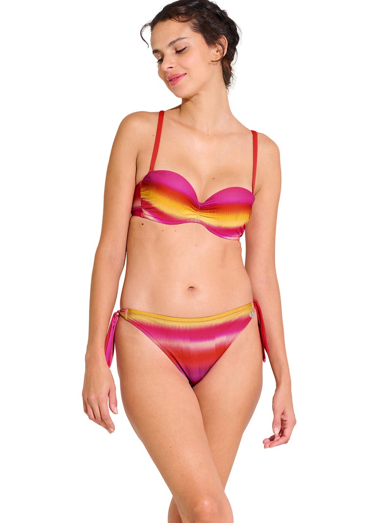 Bas maillot slip de bain à nouettes OSAKA Rose - Kiabi