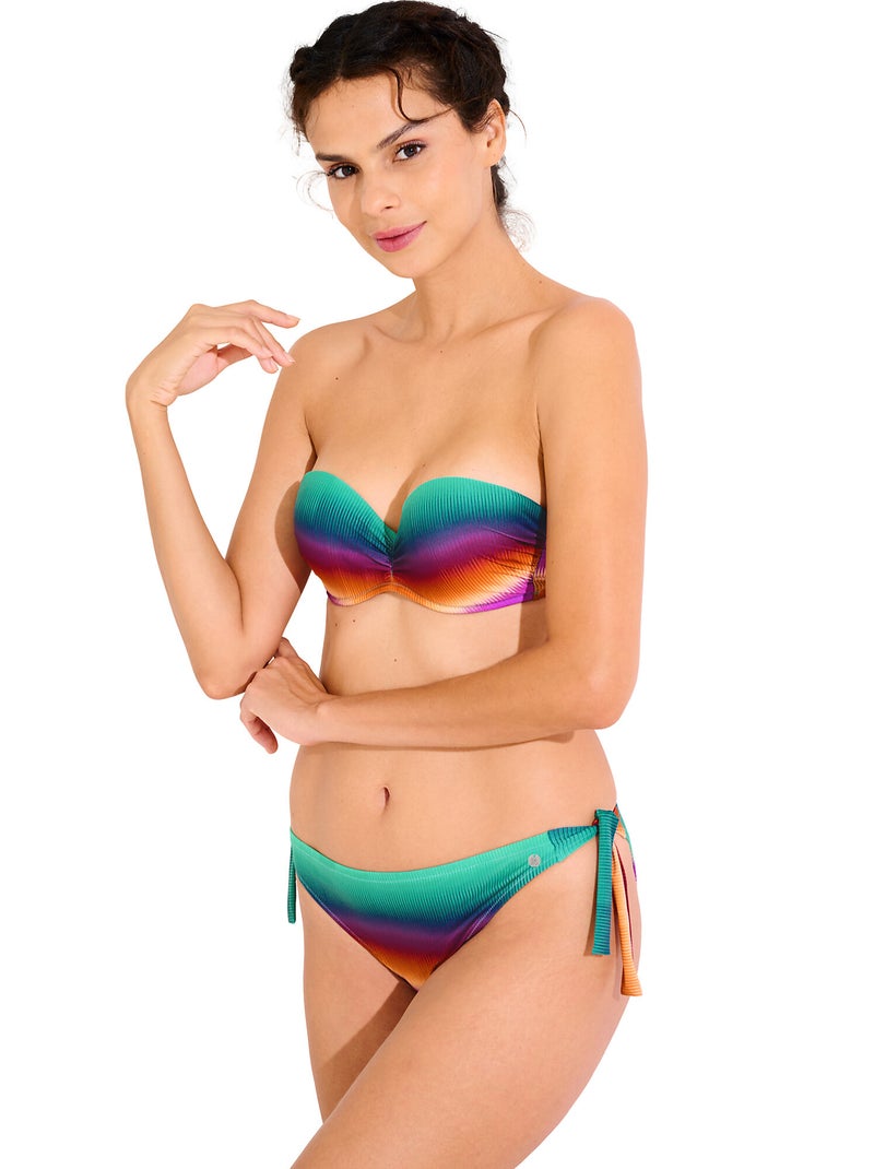Bas maillot slip de bain à nouettes OSAKA Vert - Kiabi