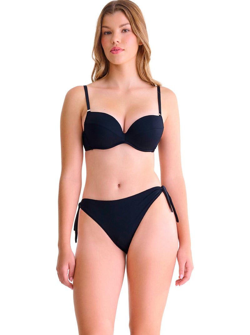 Bas maillot slip de bain à nouettes PORTOFINO Noir - Kiabi