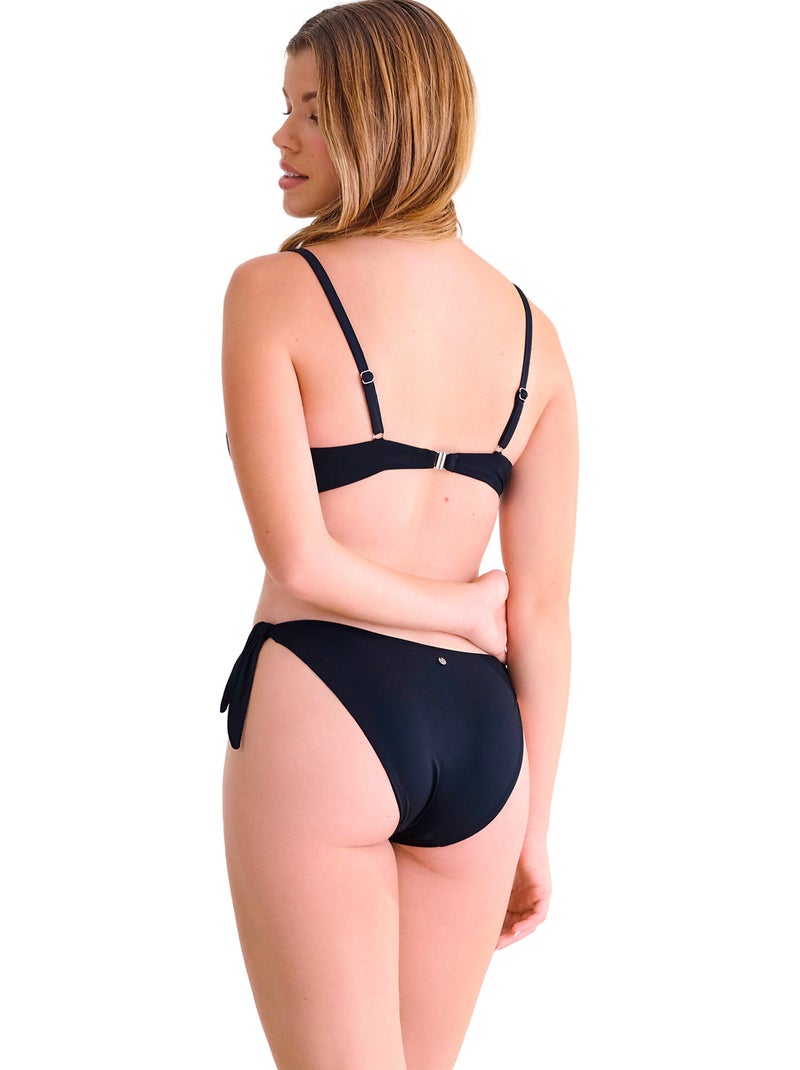 Bas maillot slip de bain à nouettes PORTOFINO Noir - Kiabi