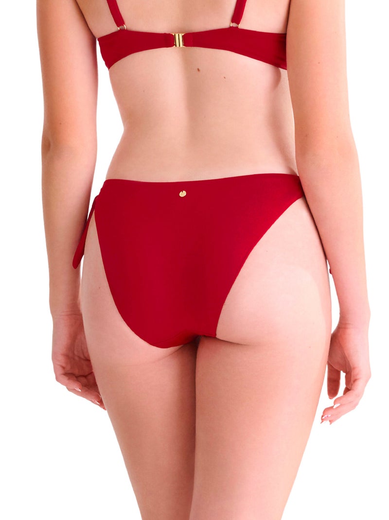 Bas maillot slip de bain à nouettes PORTOFINO Rouge - Kiabi