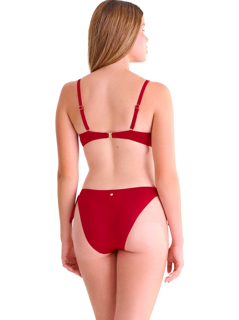 Bas maillot slip de bain à nouettes PORTOFINO Rouge - Kiabi