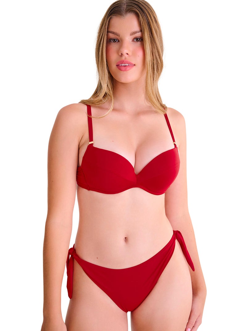 Bas maillot slip de bain à nouettes PORTOFINO Rouge - Kiabi
