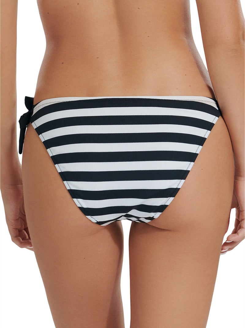 Bas maillot slip de bain à nouettes Rhodes Noir - Kiabi