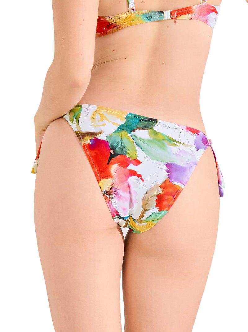 Bas maillot slip de bain à nouettes ROMA Blanc - Kiabi