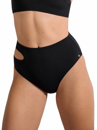 Bas maillot slip de bain asymétrique échancré taille haute Normandie