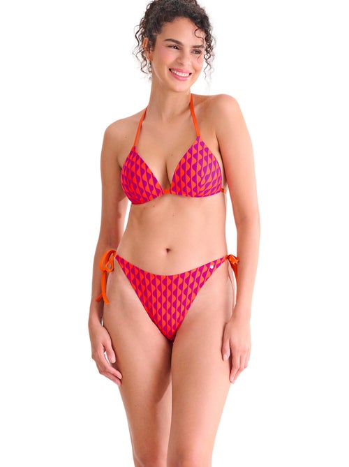 Bas maillot slip de bain bikini échancré à nouettes ARUBA - Kiabi