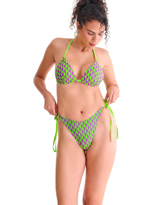 Bas maillot slip de bain bikini échancré à nouettes ARUBA - Kiabi