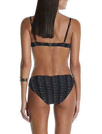 Bas maillot slip de bain bikini Plumetti noir
