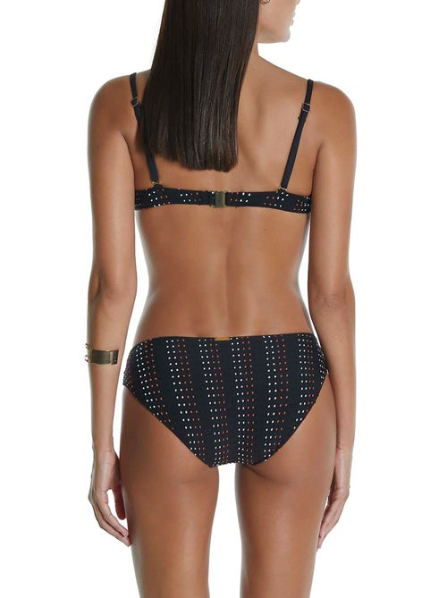 Bas maillot slip de bain bikini Plumetti noir - Kiabi