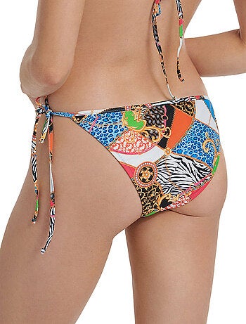 Bas maillot slip de bain bikini taille basse à nouettes Olbia