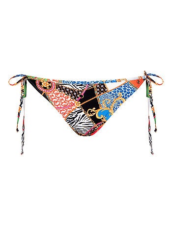 Bas maillot slip de bain bikini taille basse à nouettes Olbia