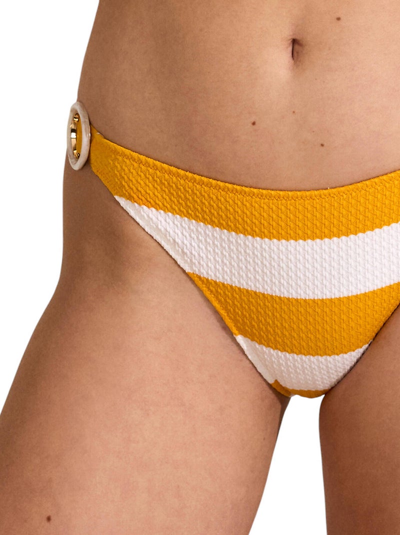 Bas maillot slip de bain bikini taille basse ARTEMISA Jaune - Kiabi