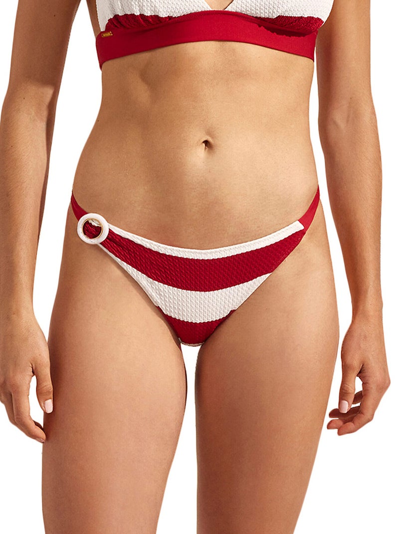 Bas maillot slip de bain bikini taille basse ARTEMISA Rouge - Kiabi