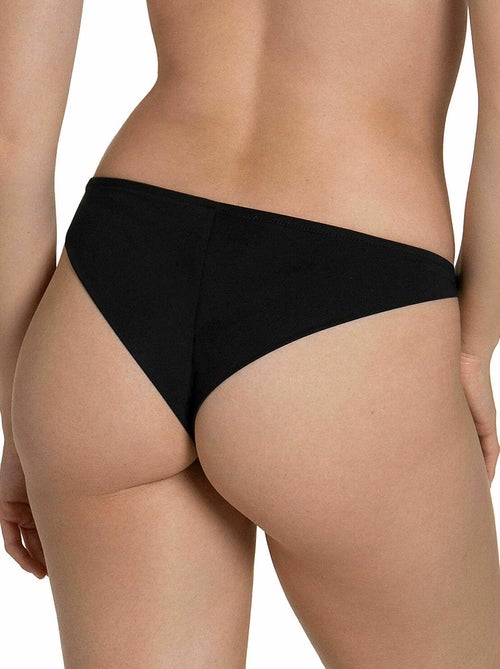 Bas maillot slip de bain brésilien Guaraja noir - Kiabi
