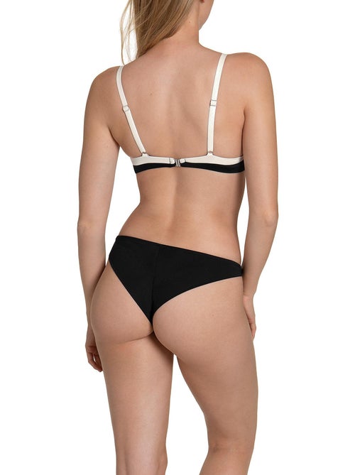 Bas maillot slip de bain brésilien Guaraja noir - Kiabi