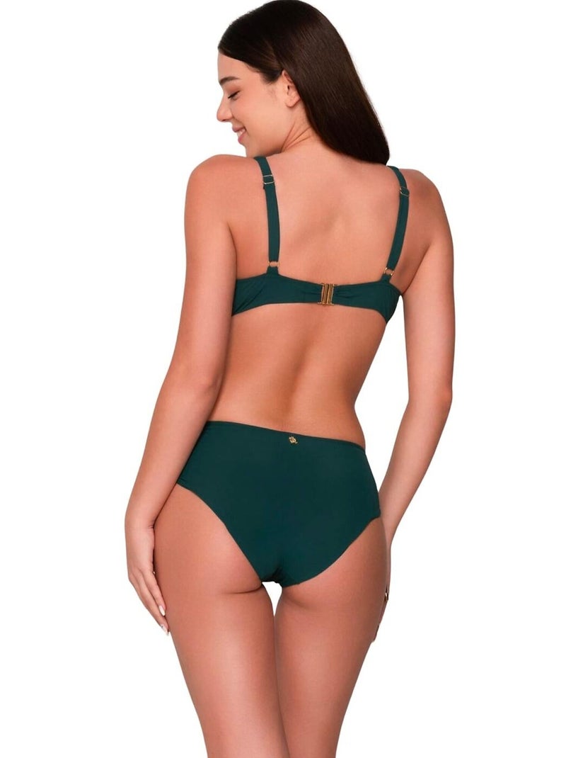 Bas maillot slip de bain côtés froncés BLUE SENSE Vert - Kiabi
