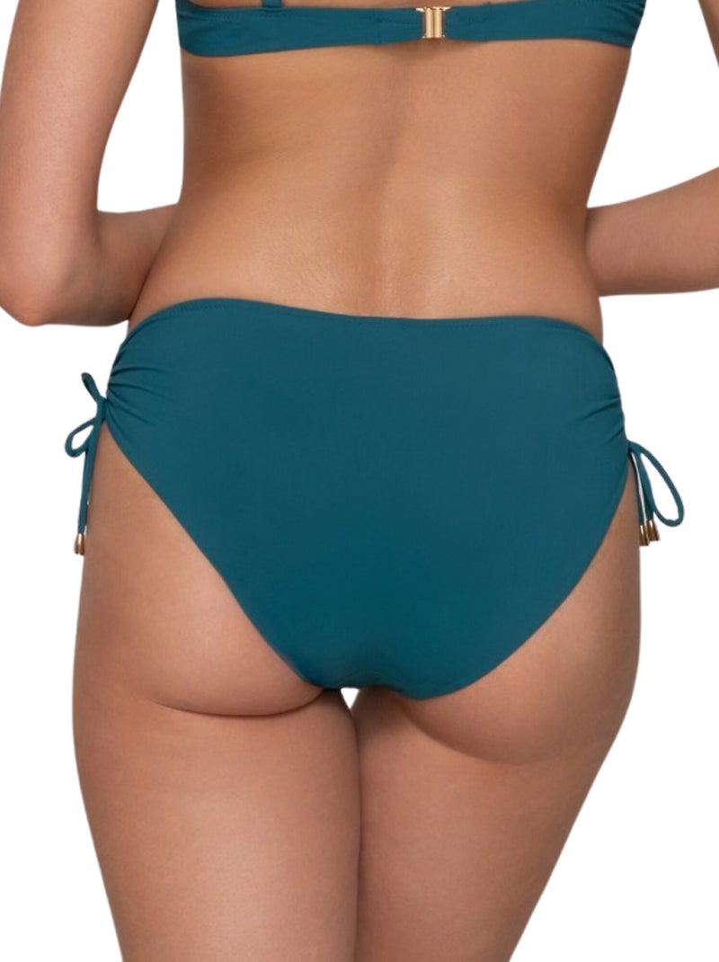 Bas maillot slip de bain côtés froncés BLUE SENSE Vert - Kiabi