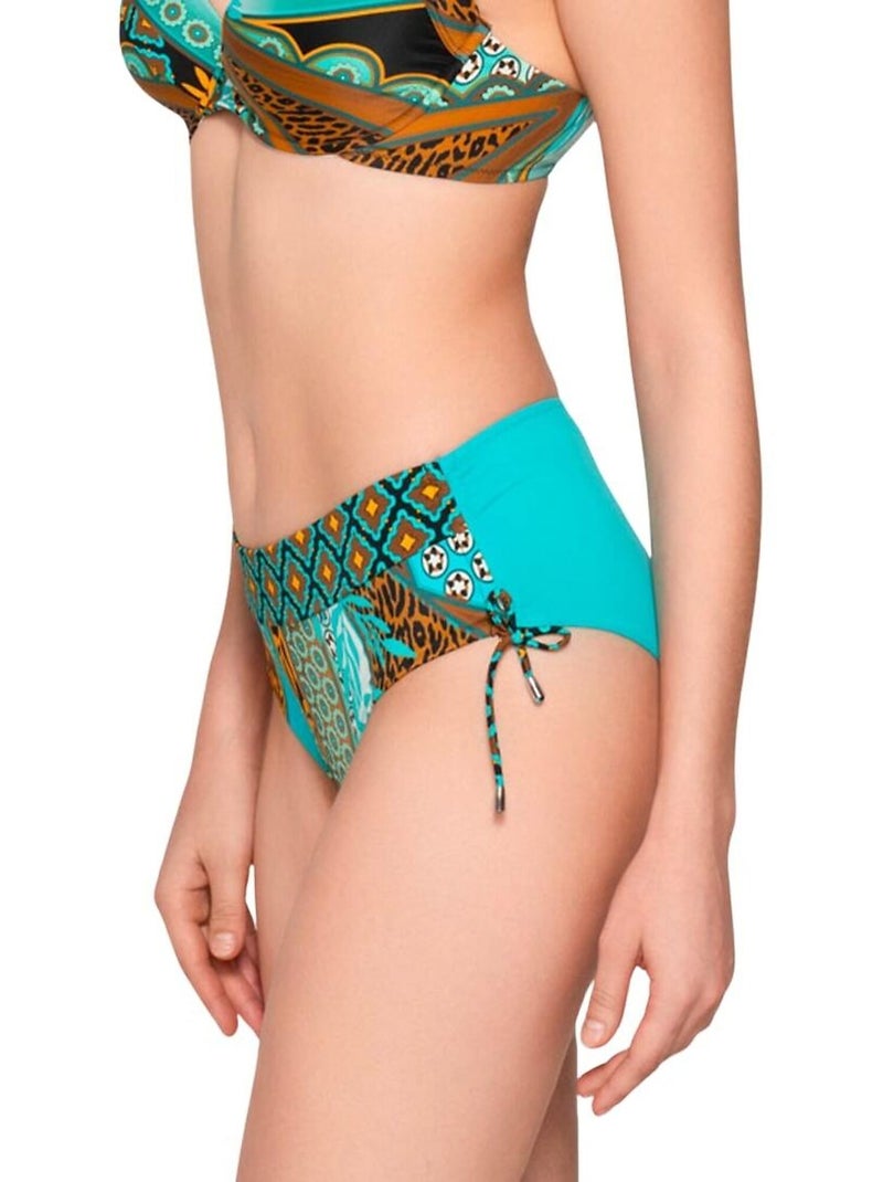 Bas maillot slip de bain côtés froncés JADE Multicolore - Kiabi