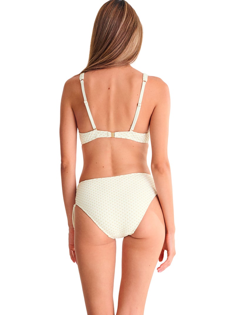 Bas maillot slip de bain côtés réglables EGYPT Ecru - Kiabi
