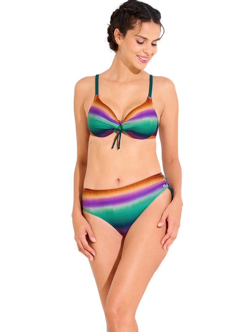 Bas maillot slip de bain côtés réglables OSAKA Vert - Kiabi