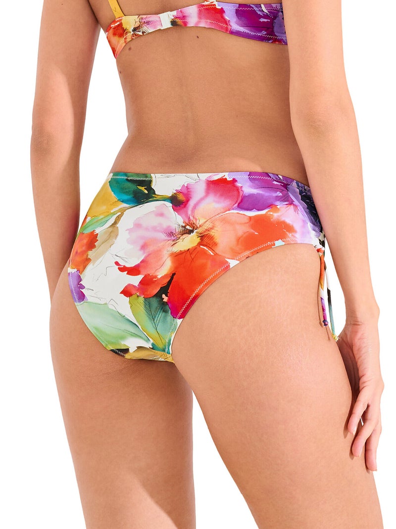 Bas maillot slip de bain côtés réglables ROMA Blanc - Kiabi