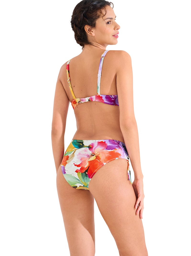 Bas maillot slip de bain côtés réglables ROMA Blanc - Kiabi