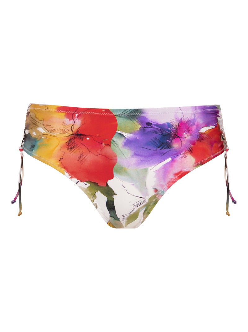 Bas maillot slip de bain côtés réglables ROMA Blanc - Kiabi