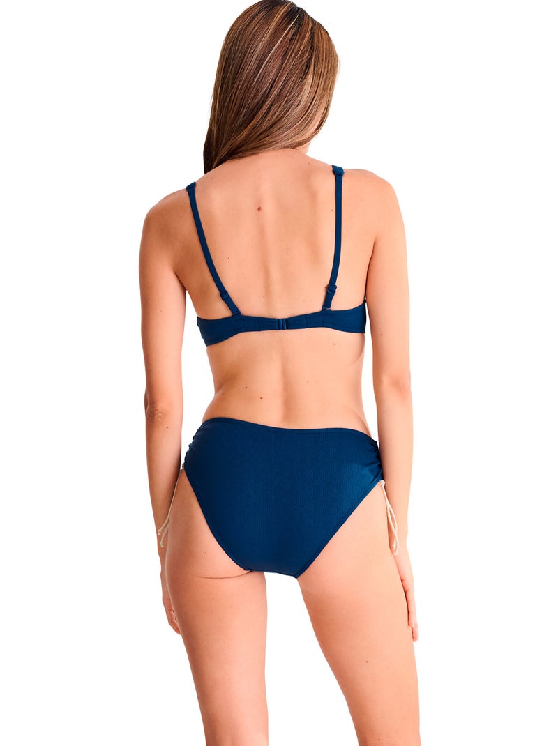 Bas maillot slip de bain côtés réglables SYDNEY Bleu marine - Kiabi