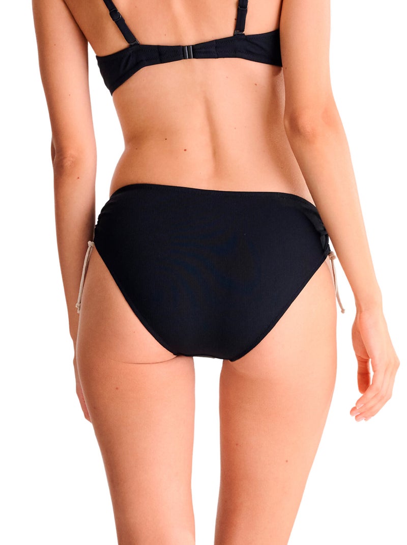 Bas maillot slip de bain côtés réglables SYDNEY Noir - Kiabi