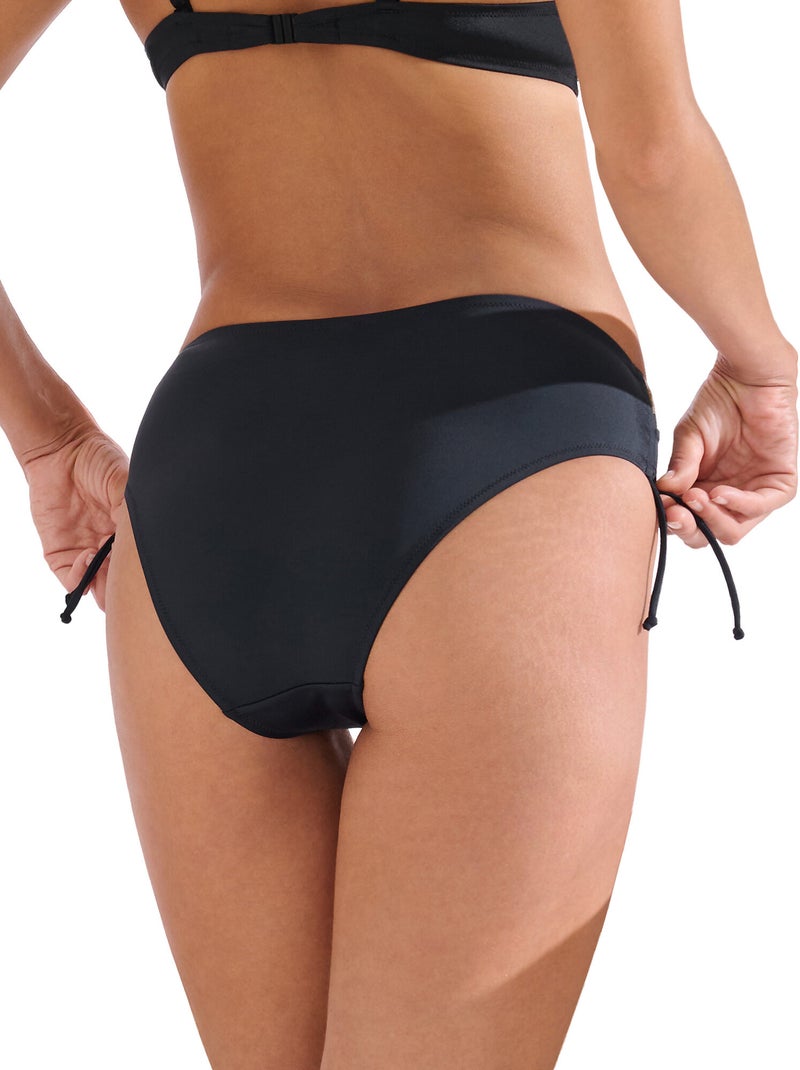 Bas maillot slip de bain côtés réglables TANZANIA Noir - Kiabi