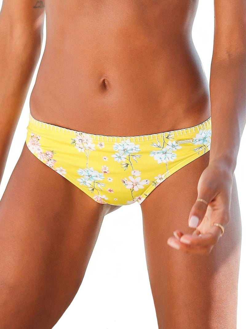 Bas maillot slip de bain Ditsy Jaune - Kiabi