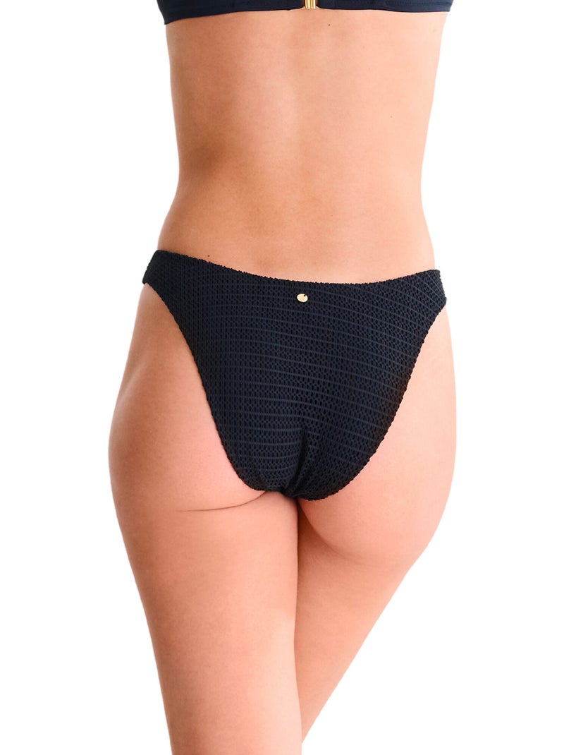 Bas maillot slip de bain échancré CALVI Noir - Kiabi