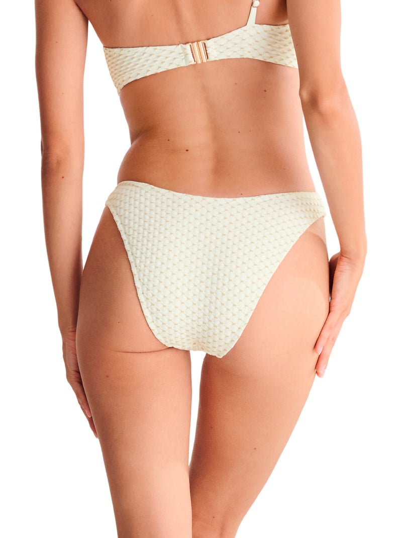 Bas maillot slip de bain échancré EGYPT Ecru - Kiabi