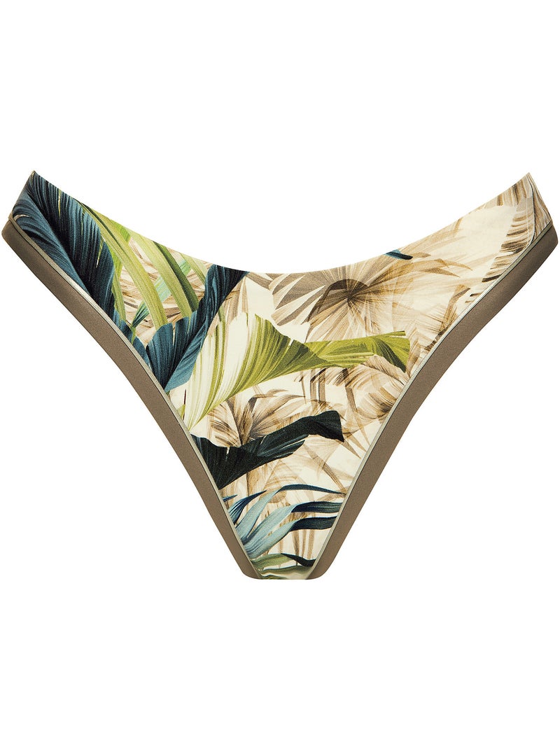 Bas maillot slip de bain échancré Ensenada Vert - Kiabi