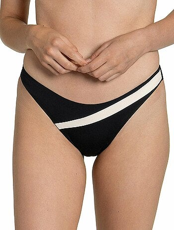 Bas maillot slip de bain échancré Guaraja noir