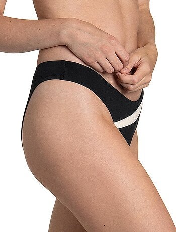 Bas maillot slip de bain échancré Guaraja noir