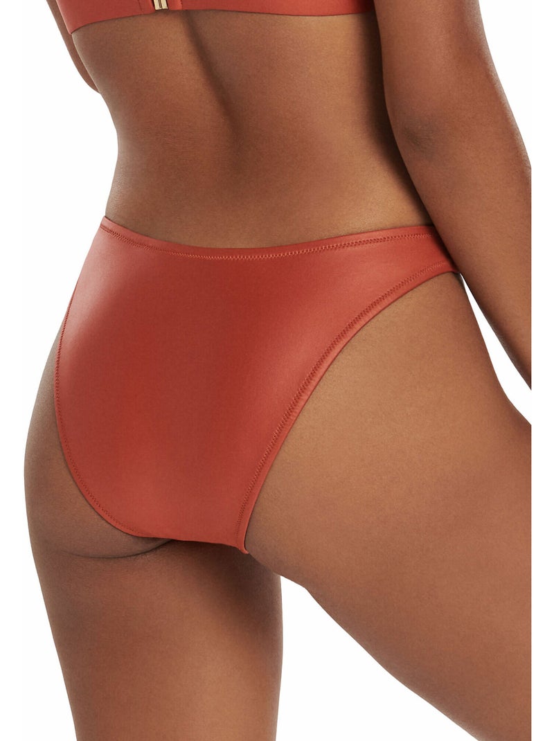 Bas maillot slip de bain échancré taille basse Jordan Marron - Kiabi