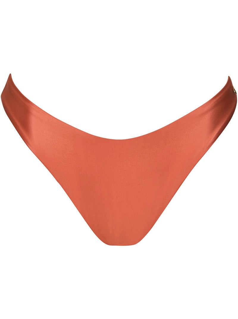 Bas maillot slip de bain échancré taille basse Jordan Marron - Kiabi