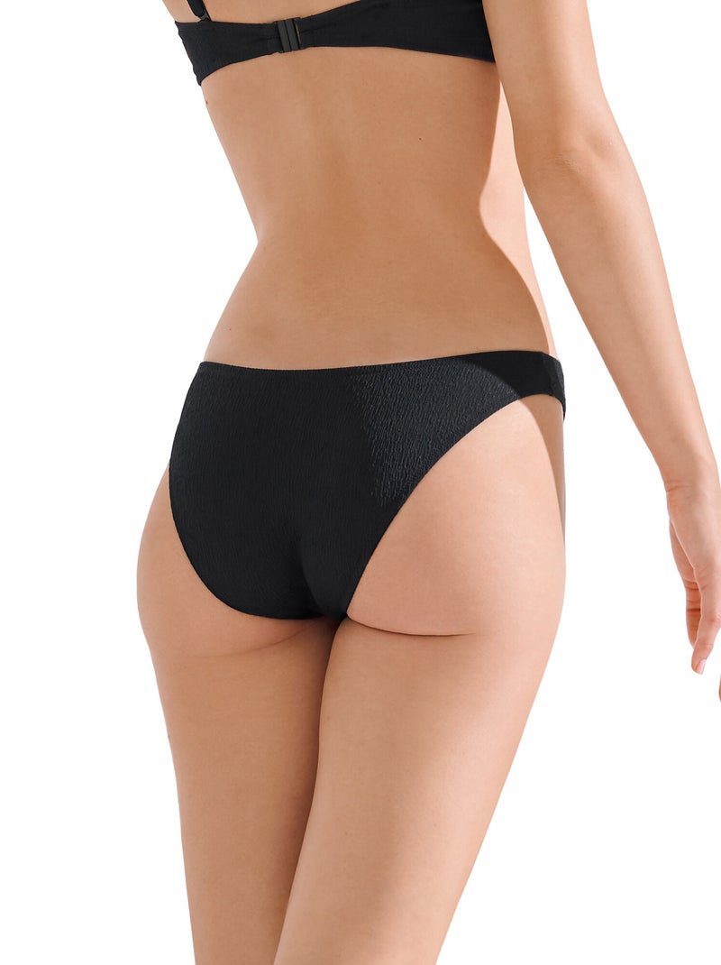 Bas maillot slip de bain échancré taille basse MALAGA Noir - Kiabi