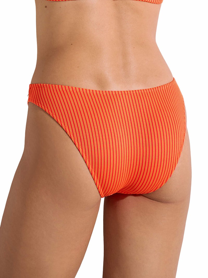 Bas maillot slip de bain échancré taille basse Malawi Orange - Kiabi
