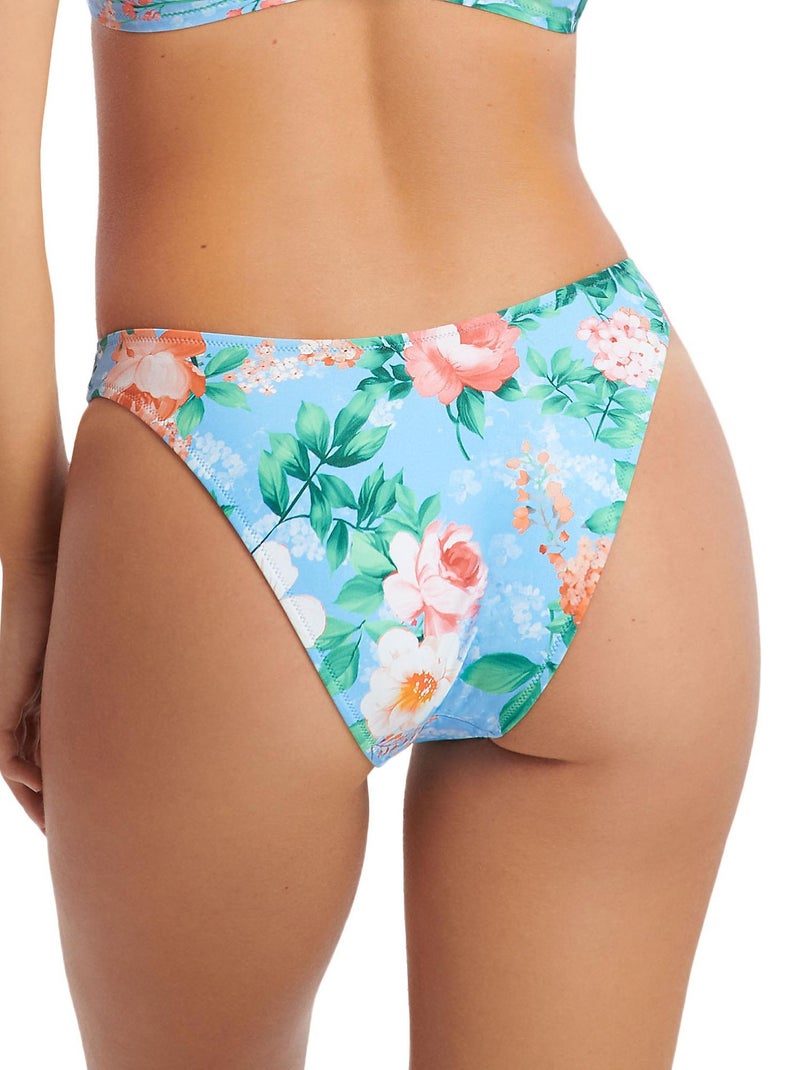 Bas maillot slip de bain échancré taille basse Manila Bleu - Kiabi