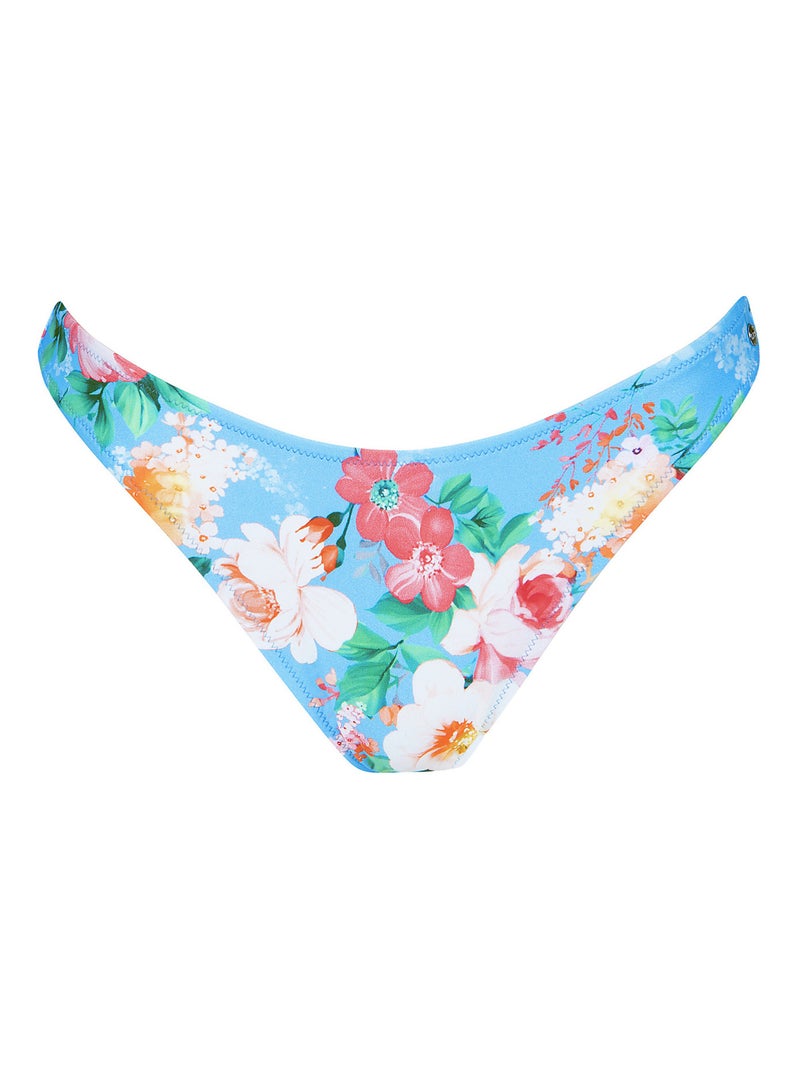 Bas maillot slip de bain échancré taille basse Manila Bleu - Kiabi