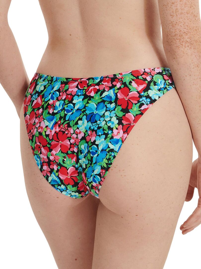 Lisca Bas maillot slip de bain échancré taille haute Palma Vert - Vêtements Maillots de bain